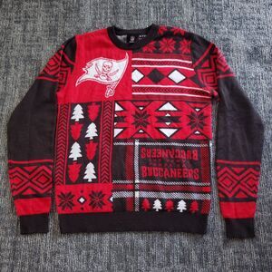 NFL Tampa Bay Buccaneers Busy Block Ugly Sweater Men M Christmas Gift Holiday